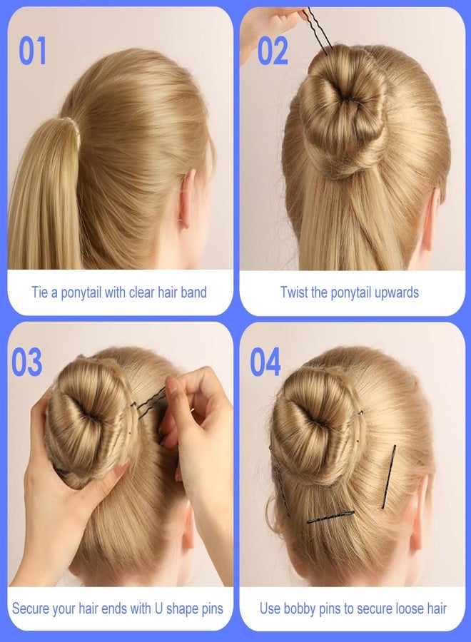 MAYCREATE® 300pcs Bobby Pins Hair Pins U Pins with Mini Rubber Hair Ties, Stylish Metal Bobby Pins for Updos, Holding Stray Strands, Hair Accessories Hair Pins for Girls Women, Black - Image 5