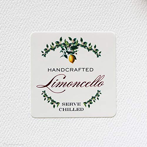 Nancy Nikko LIMONCELLO LABELS, Garland Style, 2" X 2" Square - 12 / PKG - Image 1