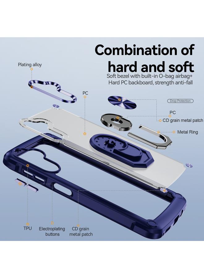 S-TOP Case For Samsung Galaxy A35 5G TPU + PC Lens Protection Phone Case with Ring Holder - Image 3