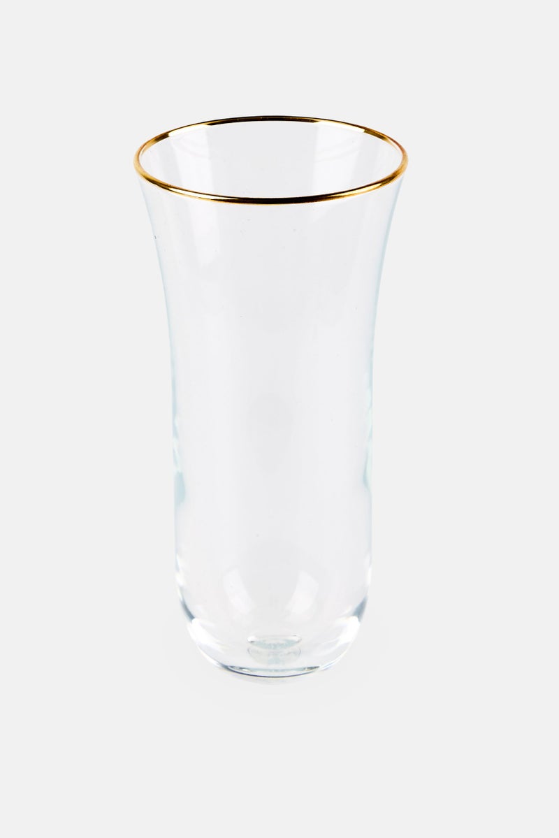 Muy Mucho Gold Rim Champange Glass 170ml, Transparent  - Image 3
