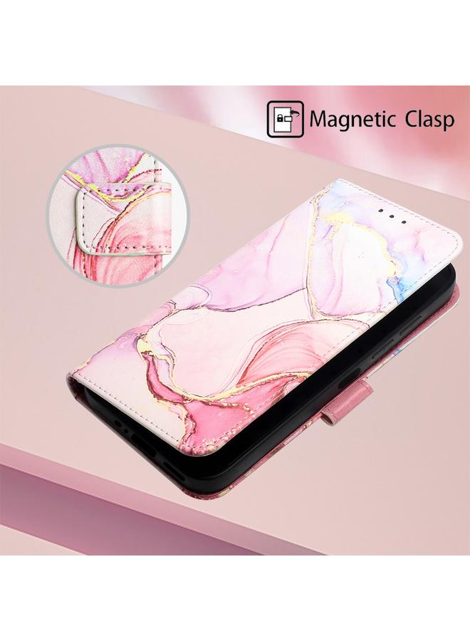 اس-توب جراب لهاتف Motorola Moto G Power 5G 2024 PT003 جراب هاتف جلدي قابل للطي بنمط رخامي - Image 2