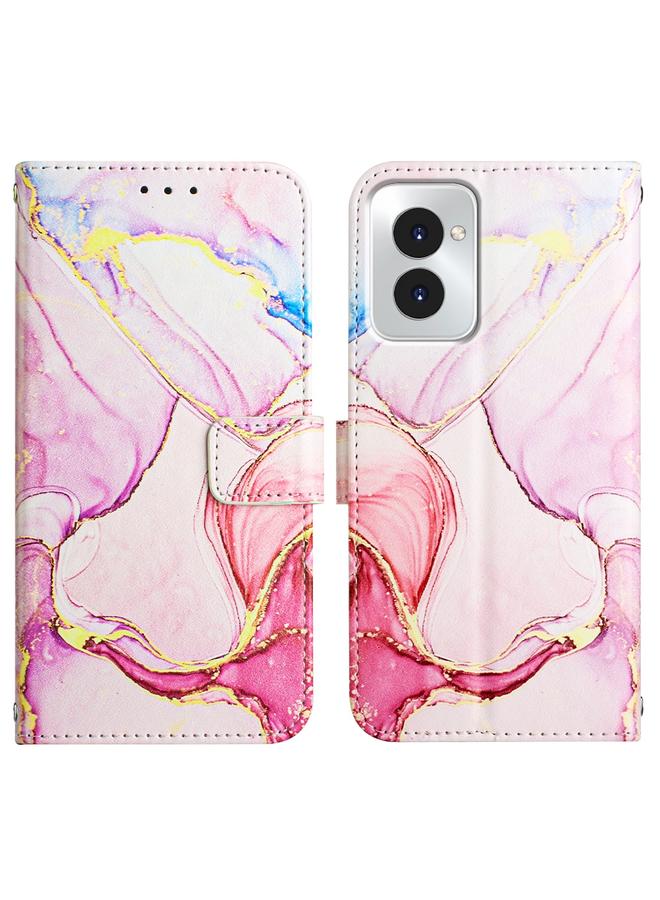 اس-توب جراب لهاتف Motorola Moto G Power 5G 2024 PT003 جراب هاتف جلدي قابل للطي بنمط رخامي - Image 3