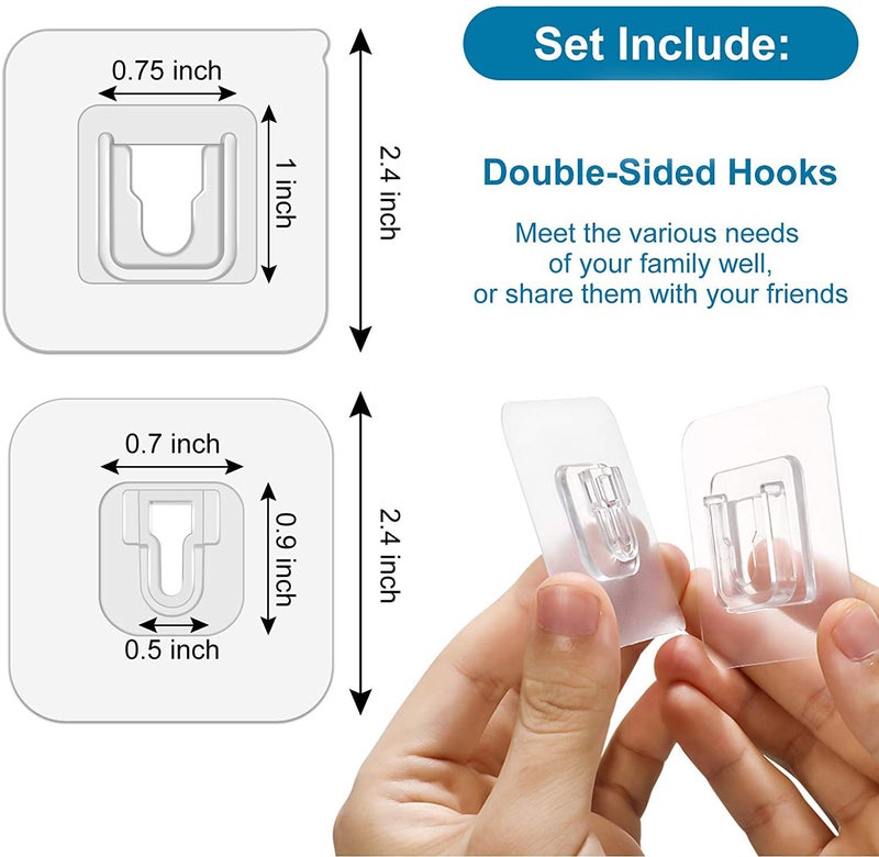 Double Sided Adhesive Wall Hooks for Hanging Strong Photo Frame Heavy Duty Wall Hooks for Multipurpose Bathroom Kitchen Office Wall Sticking Hooks Without Punching and Nails Waterproof Pack of 6  - Image 5