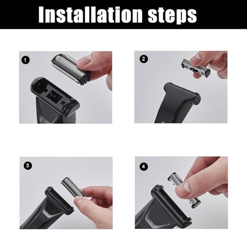Sodaer Replacement Foil Blade Compatible with MANSCAPED The Lawn Mower 5.0 Ultra Hair Trimmer,Stainless Steel Groin Hair Foil Shaver Head for Close Body Hair Grooming,2 Pack - Image 4