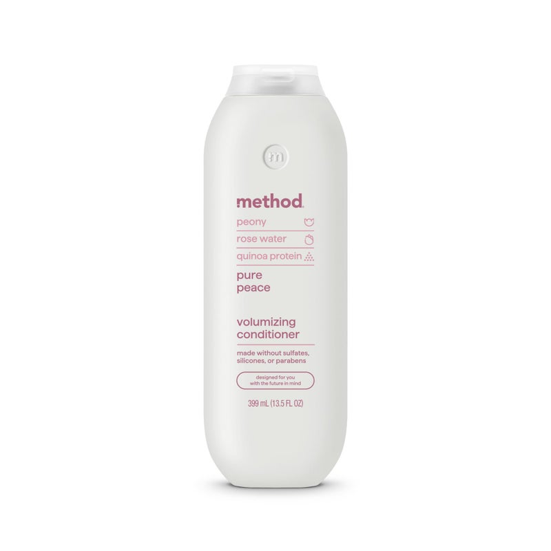 Method Volumizing Conditioner, Pure Peace with Rose, Peony, and Pink Sea Salt Scent Notes, Paraben and Sulfate Free, 13.5 oz (Pack of 1) - Image 1