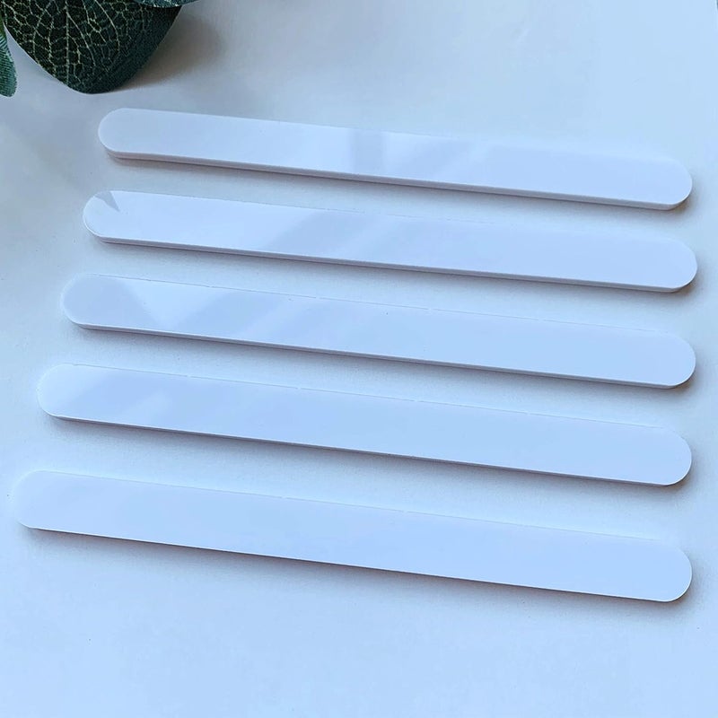 CHENRUI 20 Pcs Acrylic Cakesicle Popsicle Sticks for Ice Creamsicle Candy Apple (White) - Image 1