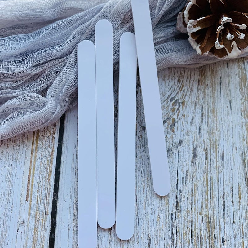 CHENRUI 20 Pcs Acrylic Cakesicle Popsicle Sticks for Ice Creamsicle Candy Apple (White) - Image 3