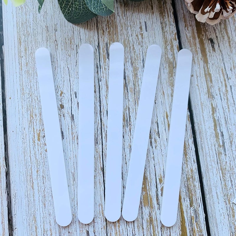 CHENRUI 20 Pcs Acrylic Cakesicle Popsicle Sticks for Ice Creamsicle Candy Apple (White) - Image 2