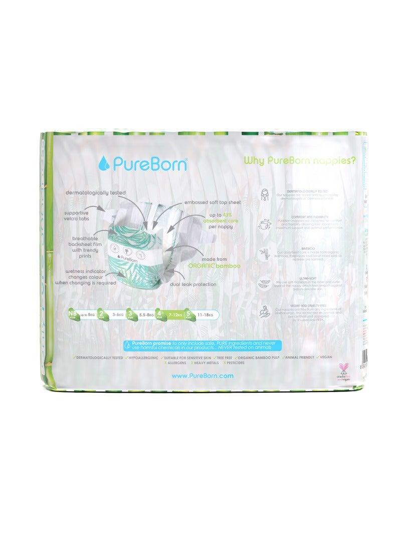 PureBorn Organic Diapers Size-4 7-12kg Single Pack Tropic Print 24 Diapers - Image 2