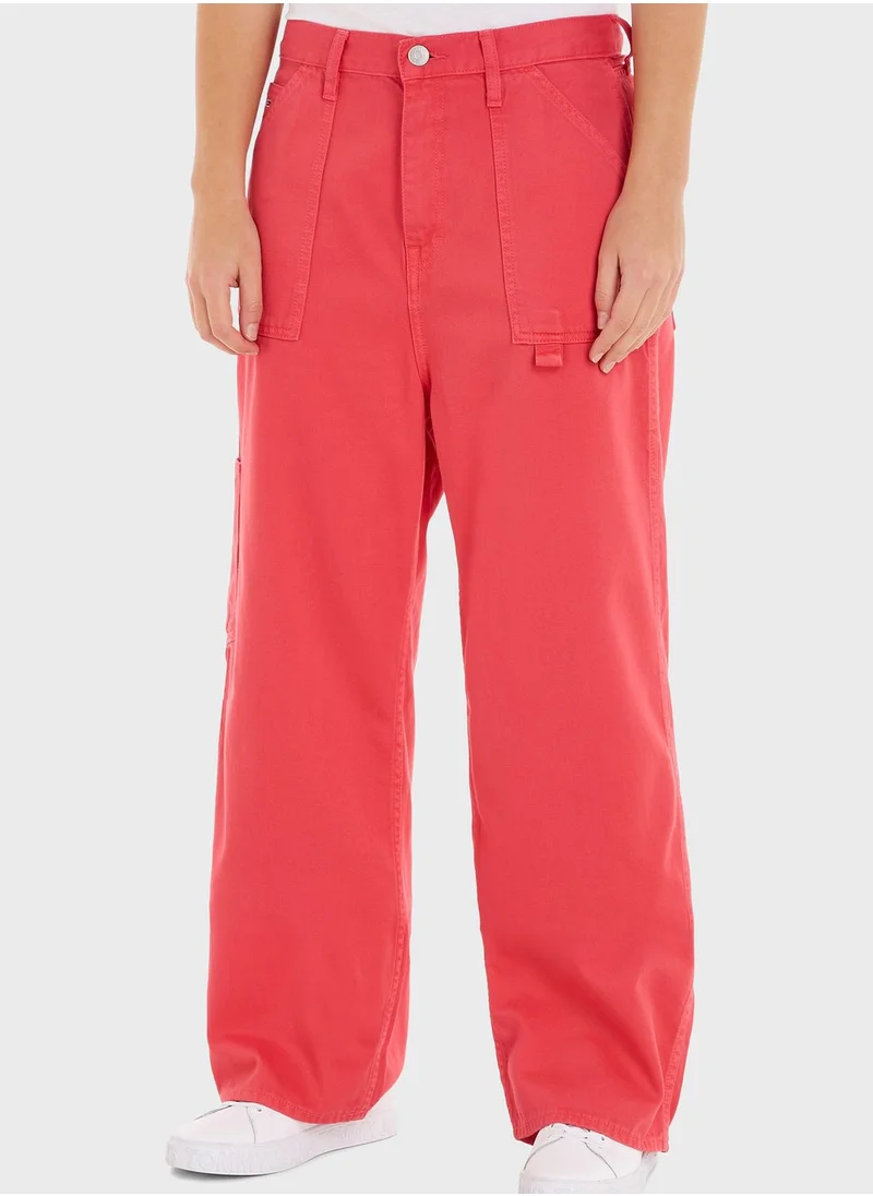 TOMMY JEANS Pocket Detail High Waist Pants