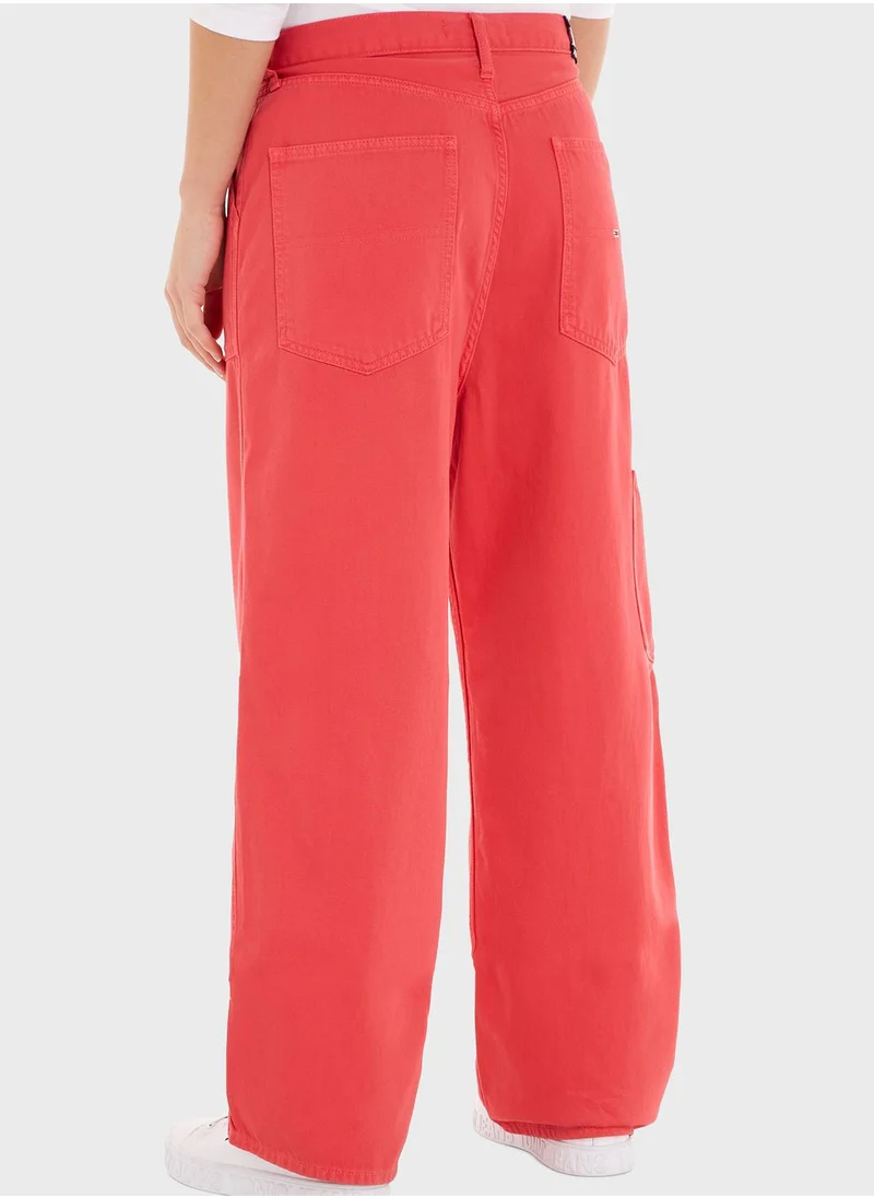 TOMMY JEANS Pocket Detail High Waist Pants