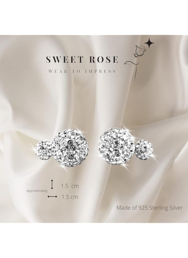 Women'S Sterling Silver White Cubic Zirconia Double Sided Ball Stud Earrings Silver - pzsku/Z544EDB31A1DF57ED3FA4Z/45/_/1741255624/155bda22-2795-432b-9986-9a6bd195423a