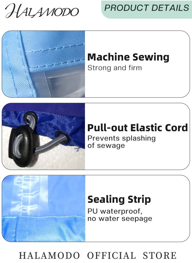 HALAMODO Air Conditioning Cleaning Waterproof Cover with Drain Outlet Dust Washing Clean Protector Bag for 2-3P Wall Mounted Air Conditioning  - Image 2