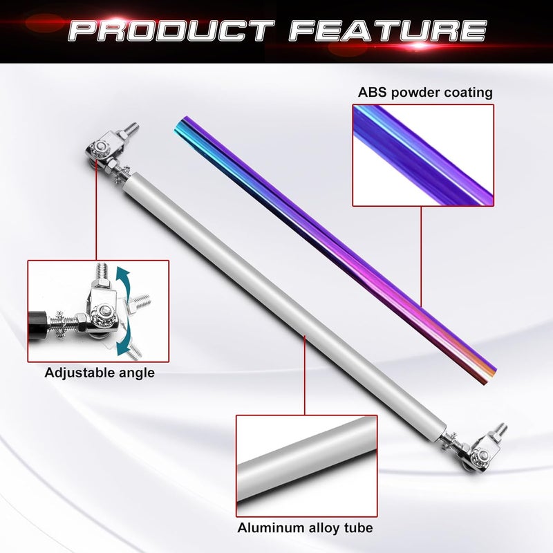 Xotic Tech Adjustable Front Bumper Lip Splitter Strut Rods - Image 3