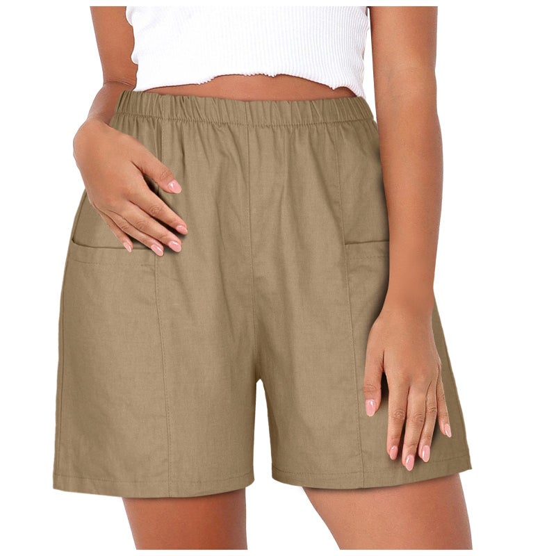 2025 Women''s Plus-Size Pocket Drawstring Waist Loose Shorts Five-Point Cargo Pants Women - Image 5