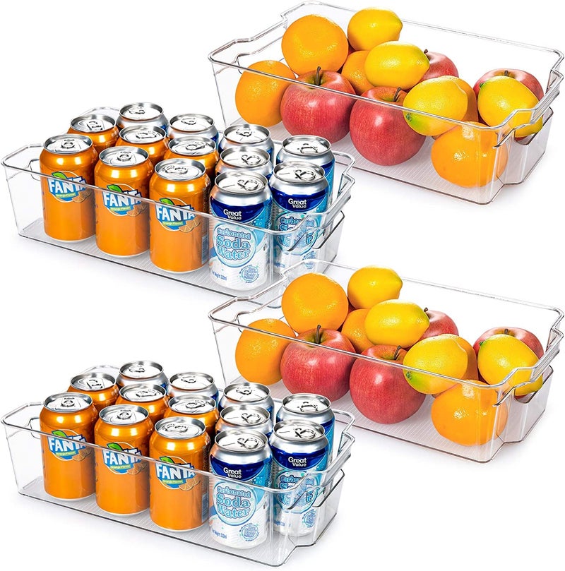 VIKIJO Plastic Multipurpose Storage Basket Transparent Large Pack of 2 - Image 5