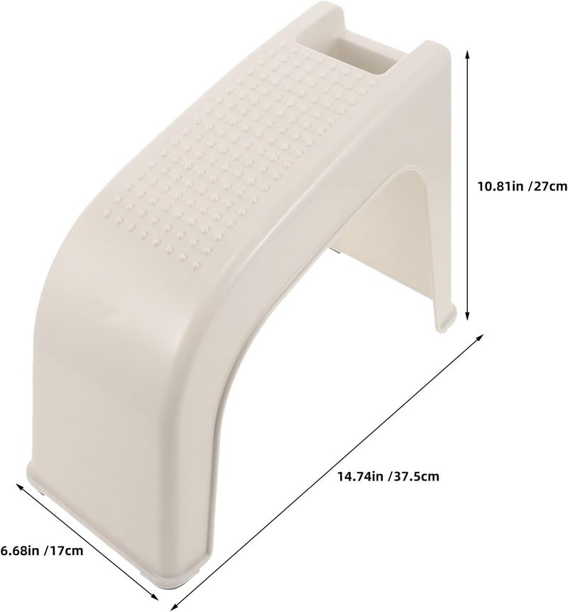2PCs Shower Foot Stool: Bathroom Foot Rest - 14.76'' Shaving Step Stool for Legs - Pedicure Stand Shower Footrest for Shaving Legs with Storage Box - Image 2