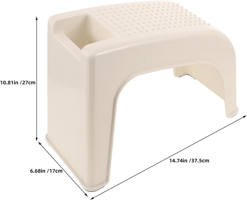2PCs Shower Foot Stool: Bathroom Foot Rest - 14.76'' Shaving Step Stool for Legs - Pedicure Stand Shower Footrest for Shaving Legs with Storage Box - Image 5