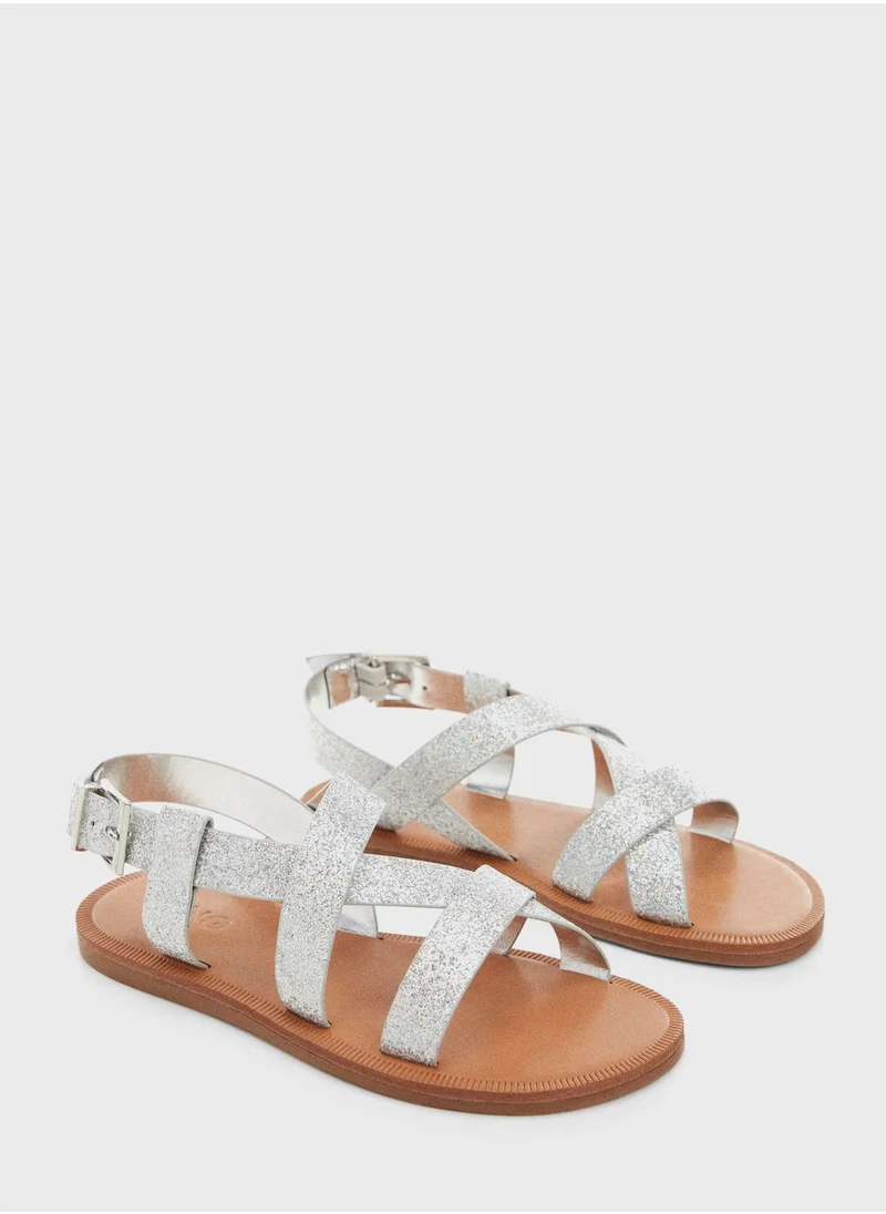 مانجو Kids Sequin Sandals