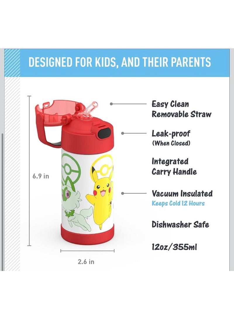 ترموس زجاجة مياه فانتينر من ثيرموس سعة 12 اونصة، ستانلس ستيل - Image 2