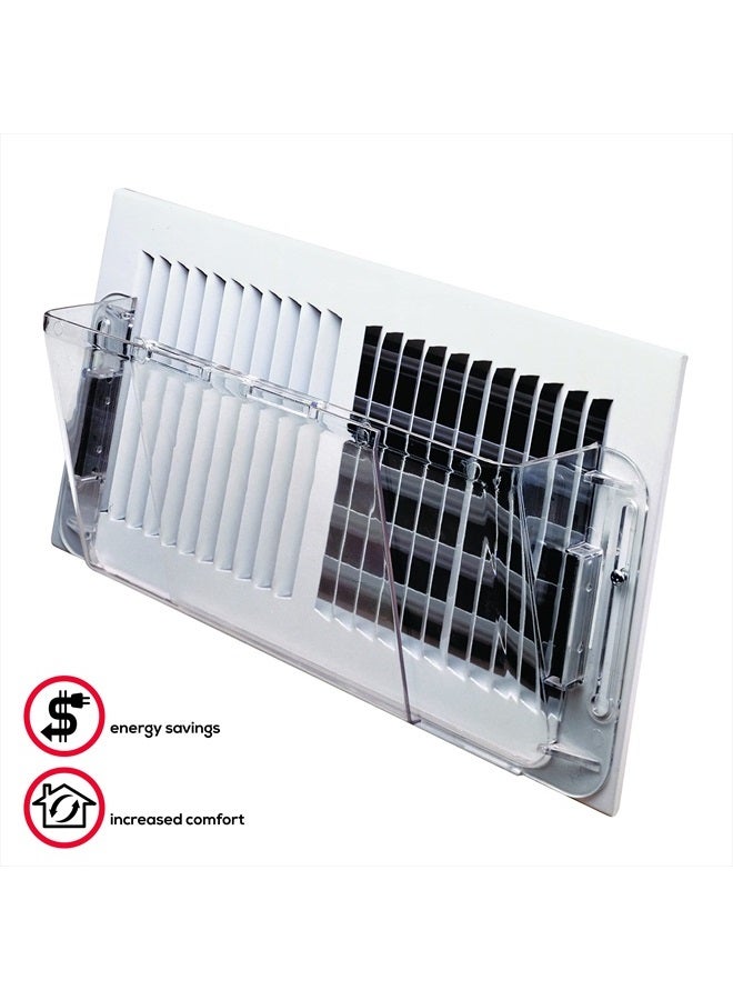 Deflect-O Deflecto Air Deflector for Sidewall Register, Adjustable from 10” to 16” Wide, Clear (51) - Image 3