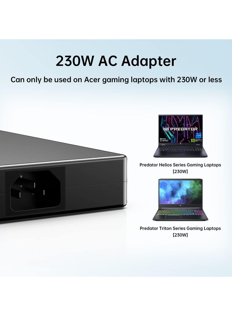 Max Power 230W Laptop Charger for Acer Predator Helios 300 PH315-53 PH315-54 PH315-53-72XD Acer Predator Triton 300 PT315-53 Triton 500 PT515-52 PT515-52-73L3 Acer Nitro 5 16 17 AN16-51 AN17-71 Power Adapter  - Image 3