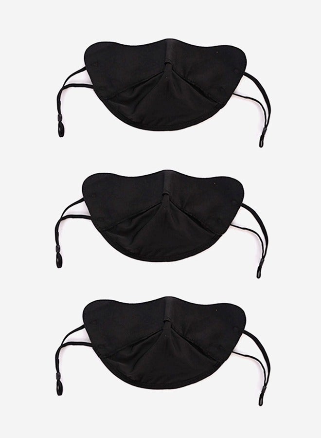 Generic 3 Pcs Breathable Ice Silk Sunscreen Mask UV Protection Reusable Mask with Adjustable Ear Loops  - Image 1