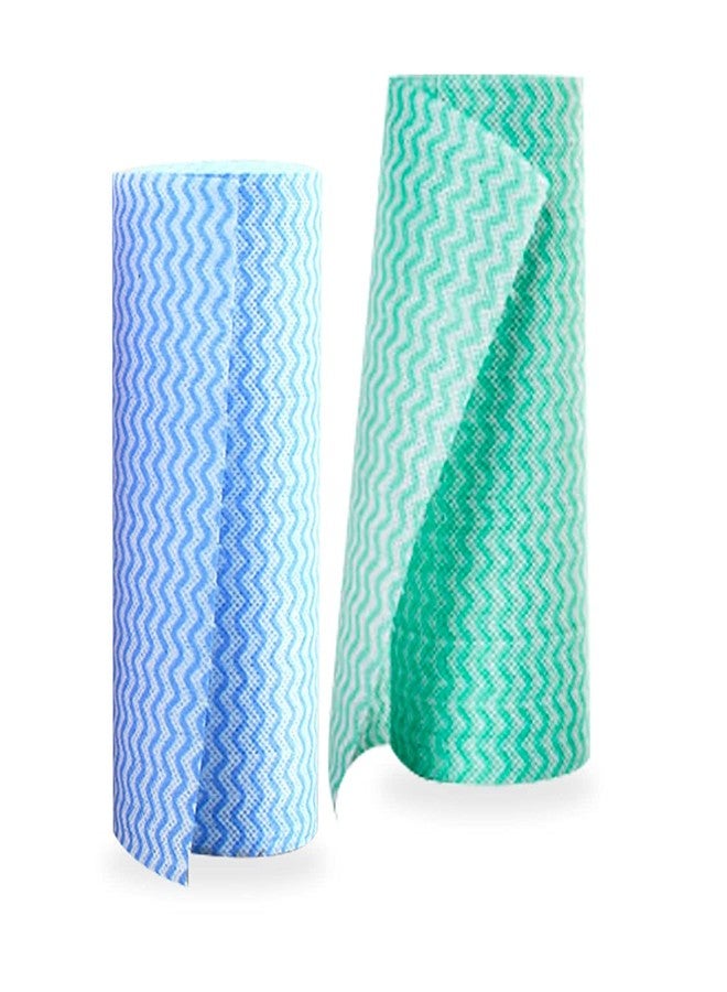 PIRU Kitchen Roll Kitchen Tissue roll Cleaning Wipes Washable & Reusable Quick Dry Dish Towels for Home & Kitchen Cleansing Super Absorbent Soft & Hygienic - 80 PULLS IN EACH ROLL (1) - Image 1