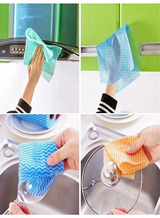 PIRU Kitchen Roll Kitchen Tissue roll Cleaning Wipes Washable & Reusable Quick Dry Dish Towels for Home & Kitchen Cleansing Super Absorbent Soft & Hygienic - 80 PULLS IN EACH ROLL (1) - Image 4