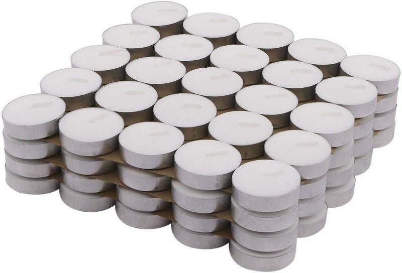 Soniya Enterprises Wax Smokeless Tealight Candle Pack of 100 Unscented - Image 1