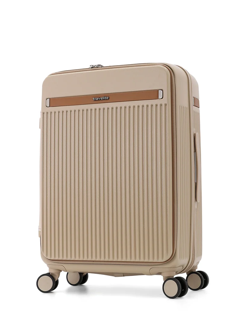 ترافلايت Travelite 4-Piece Hardside Luggage Set 28” Large, 24” Medium, 20” Carry-On + Makeup Bag, Polycarbonate (PC)