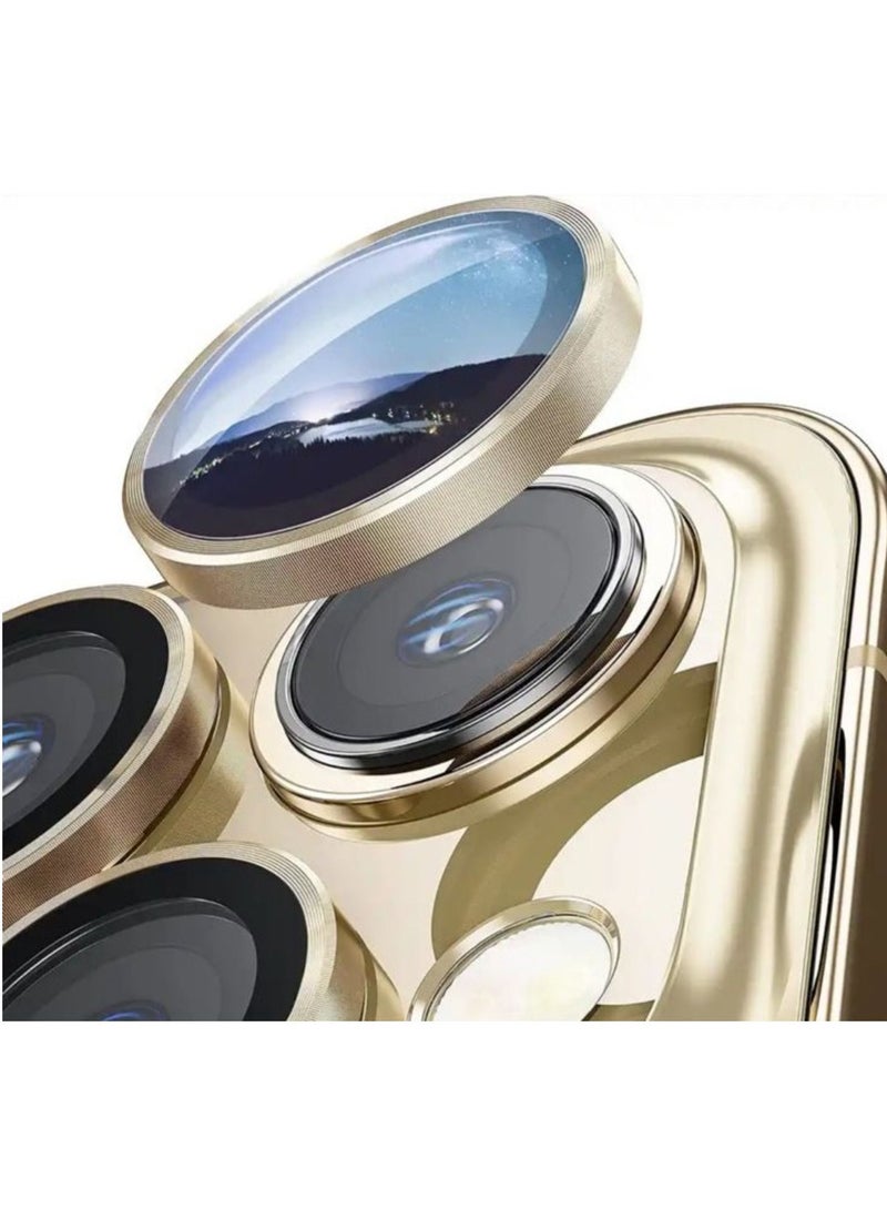 Anti-scratch Tempered Glass Camera Cover For iPhone13 Pro Max / 13 Pro (Gold)  - Image 2