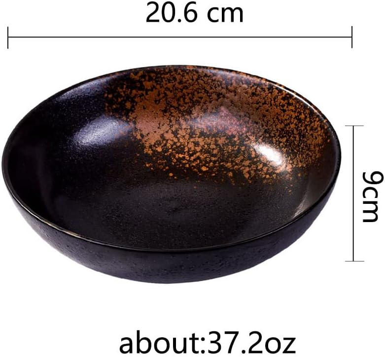 LMRLCS Large Pasta Bowls About 372 oz Ceramic Salad Bowls 8 Inch Serving Bowl Set of 4 Wide and Shallow Bowl Japanese Ramen Bowls for Soup Cereal Oatsl Fruit and Rice Microwave and Dishwasher Safe - Image 2