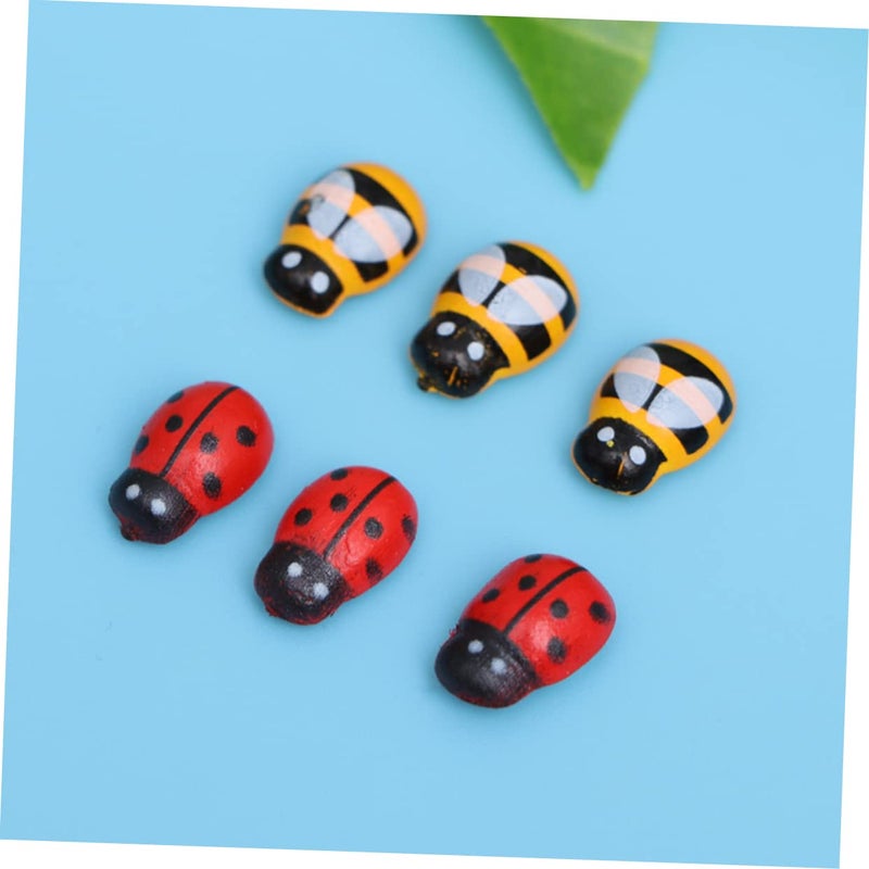 Wooden Bee Shape Patches 200Pcs Self Adhesive for Crafts DIY Clothing Accessories - Image 4