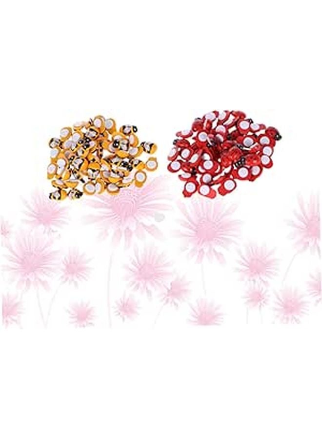 Wooden Bee Shape Patches 200Pcs Self Adhesive for Crafts DIY Clothing Accessories - Image 1