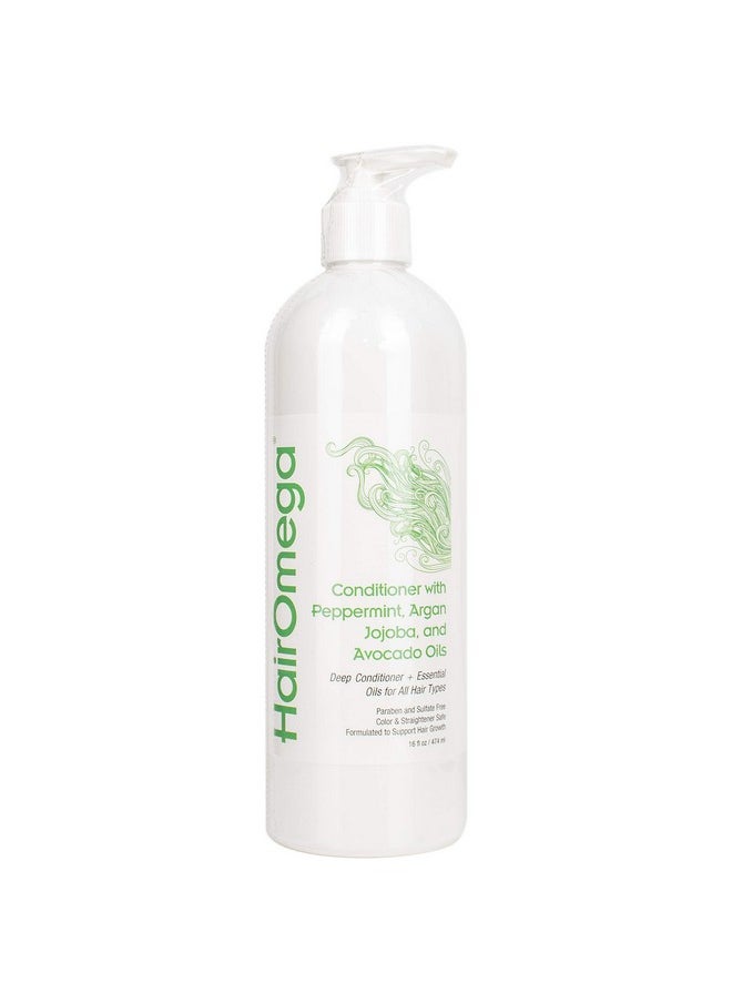 DrFormulas - Conditioner, 16 Oz - Hairomega Sulfate Free With Deep Conditioning Moroccan Argan, Jojoba, Avocado Oils For Thin, Dry, Damaged Hair, Color Treated Hair Safe - Image 1
