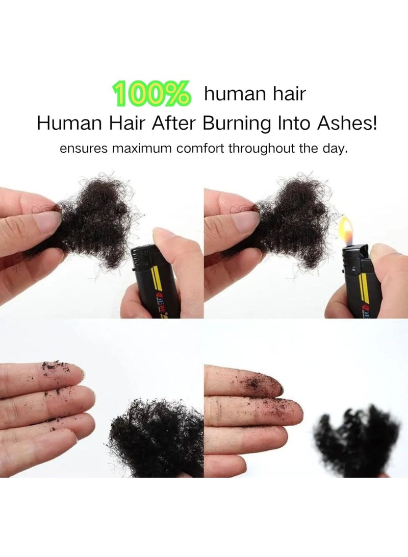 SOLARAE Afro Kinky Bulk Human Hair, 100% Natural Braiding Hair For Dreadlock Extensions, Repair Locs, Twist Braiding, Can Be Bleached And Dyed, 8 Inch Natural Black Bundles - Image 3