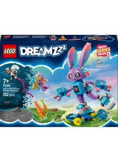 LEGO DREAMZzz 2in1 Izzie and Bunchurro the Gaming Bunny Figure, Fantasy Animal Toy for 7 Plus Year Old Boys & Girls, with a Skateboard and Minifigure for Imaginative Play, Birthday Gift Idea 71490 (252 pieces)  - Image 2