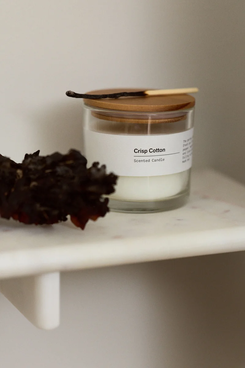 H&M Scented candle in glass holder