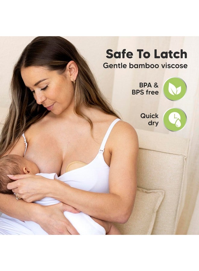 KeaBabies 14-Pack Organic Nursing Pads - Washable Breast Pads for Breastfeeding, Nursing Bra Nipple Pads for Breastfeeding, Pumping Bra Reusable Breast Pads, Maternity Breastfeeding Bra Pads (Neutrals, L 4.8") - Image 5