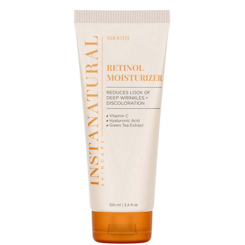 InstaNatural Retinol Moisturizer Nighttime Face Moisturizing Cream, Brightens and Reduces Signs of Aging, Wrinkles, Lines and Discoloration, with Vitamin C and Hyaluronic Acid, 3.4 Fl Oz - Image 1