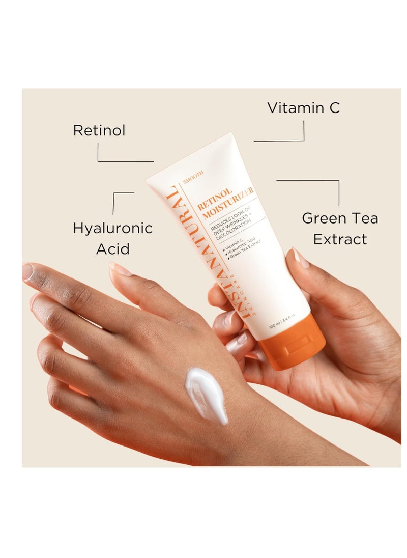 Instanatural InstaNatural Retinol Moisturizer Nighttime Face Moisturizing Cream, Brightens and Reduces Signs of Aging, Wrinkles, Lines and Discoloration, with Vitamin C and Hyaluronic Acid, 3.4 Fl Oz  - Image 2