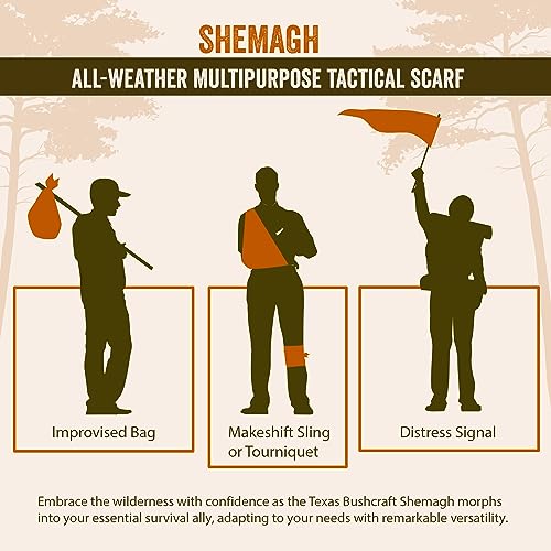 Texas Bushcraft Tactical Shemagh - Authentic Keffiyeh 100% Cotton for your Camping, Hiking and Backpacking Gear (Drab Green) - Image 5