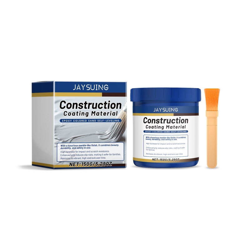 Jaysuing Gray Water-Based Epoxy Floor Paint Waterproof Coating Anti-Crack Anti-Wear Durable Long-Lasting Quick-Drying Paint - Image 1