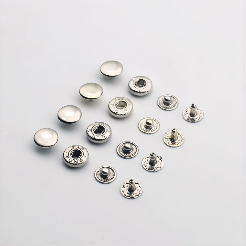 Metal Snap Buttons 12.5mm Iron Round Fasteners Heavy Duty for Clothing Bags Leather Craft - Image 1