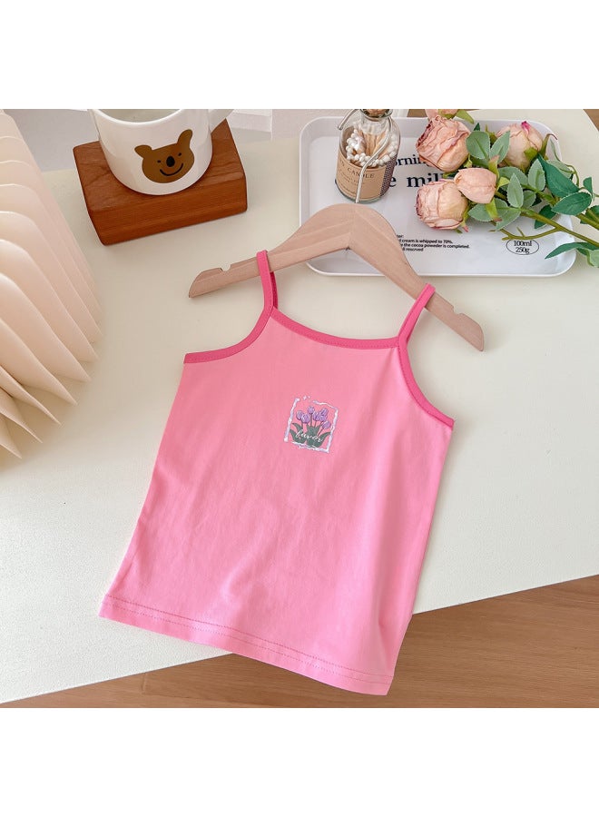 Girls Bottoming Small Vest Summer Thin Children's Cartoon Small Sling Baby Girl Underwear Cotton Breathable Sleeveless