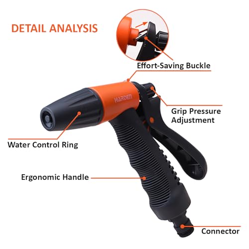 Harden Adjustable Water Spray Gun for Garden Hose Nozzle, Lawn, Pet Cleaning, Car Washer, Bike Washing Spray Gun - Multi Adjustable Water Sprayer Gun - 633141 - Image 4