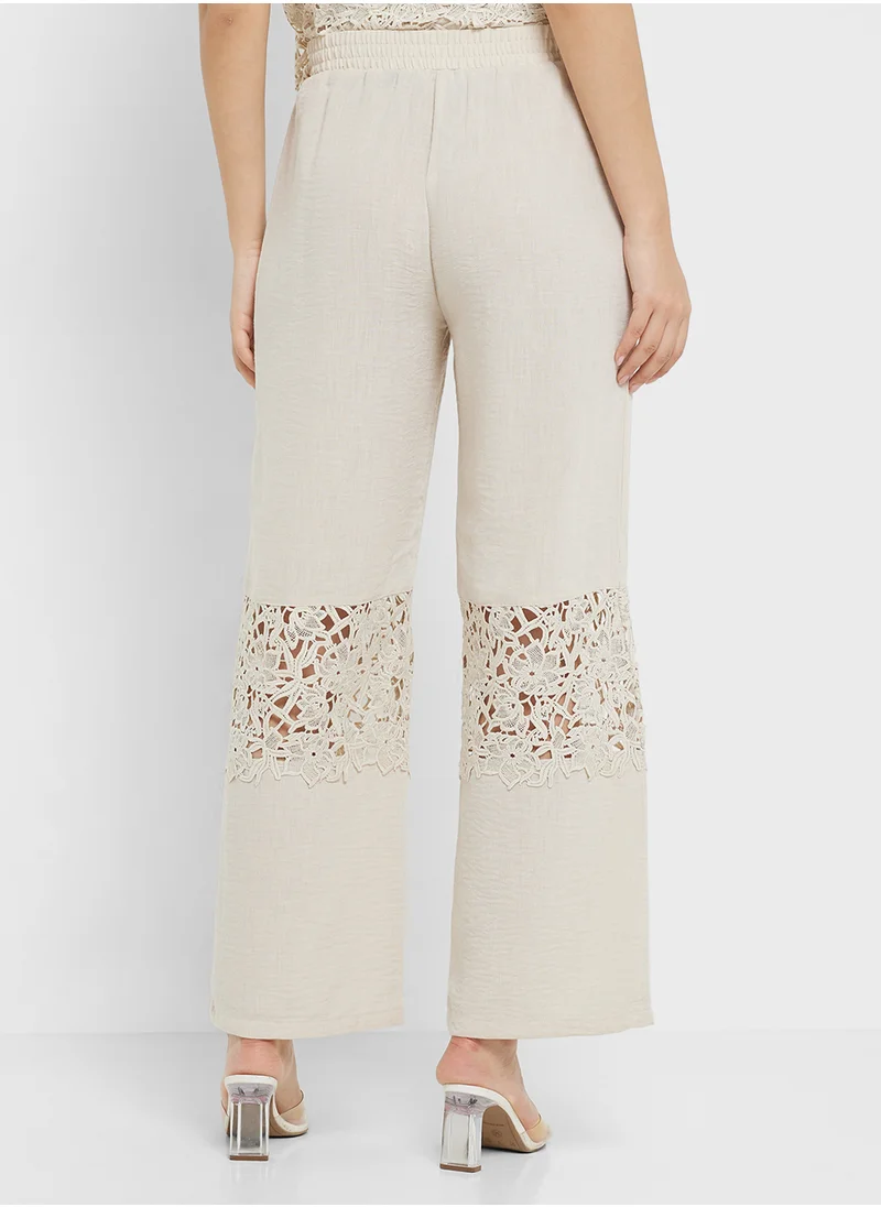 VERO MODA Vmamira Crochet Detail Pant