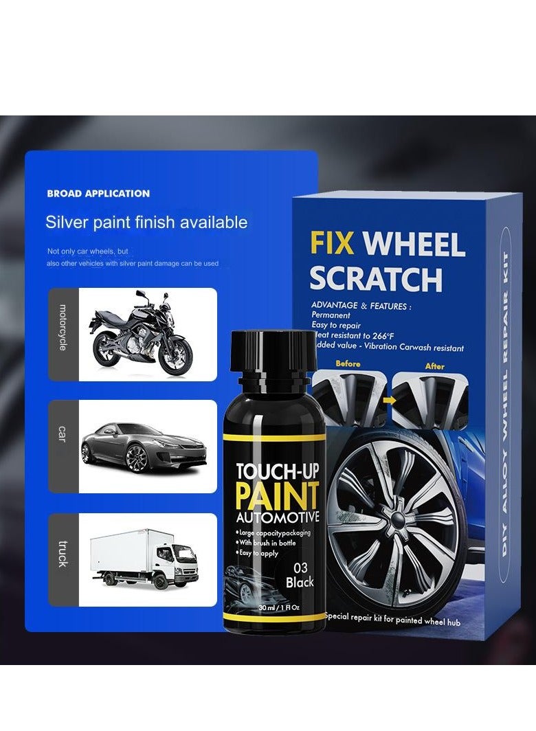 PaintLab Silver Rim Touch Up, Rim Repair Kit Curb Rash Repair Wheel Touch Up Paint Rim Scratch Repair Automotive Rim Hit Curb Damage Repair for Quickly Fix Rim Scratches, Chips and Surface Damage - Image 4