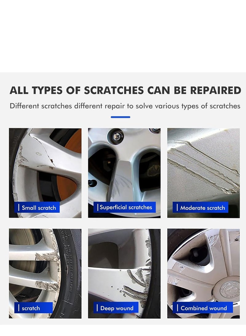 PaintLab Silver Rim Touch Up, Rim Repair Kit Curb Rash Repair Wheel Touch Up Paint Rim Scratch Repair Automotive Rim Hit Curb Damage Repair for Quickly Fix Rim Scratches, Chips and Surface Damage - Image 5